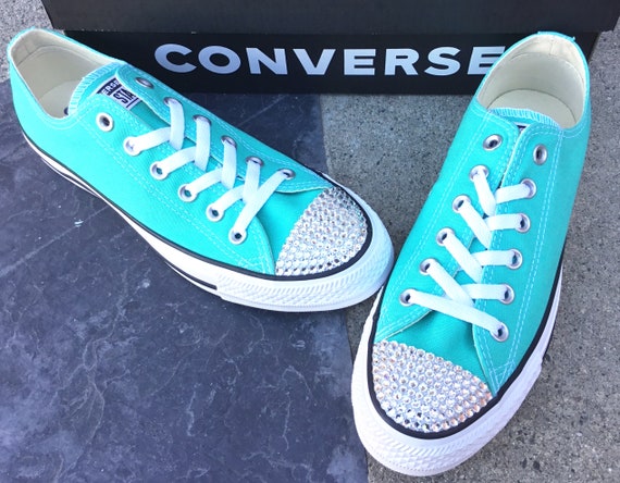 aqua blue converse