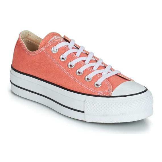 converse orange platform