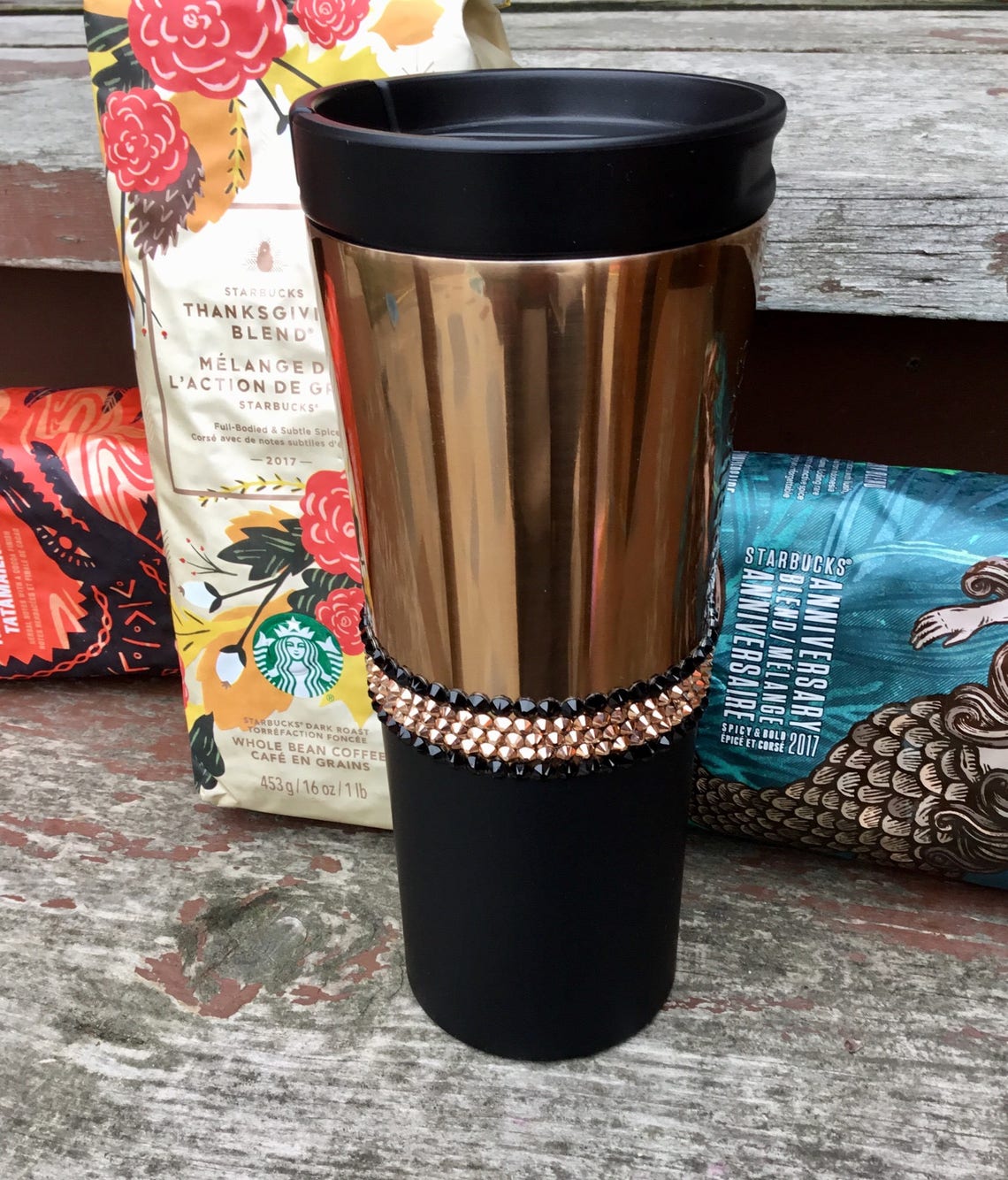 Rose Gold Stainless Steel Starbucks Cup Tumbler Swag w/ Etsy