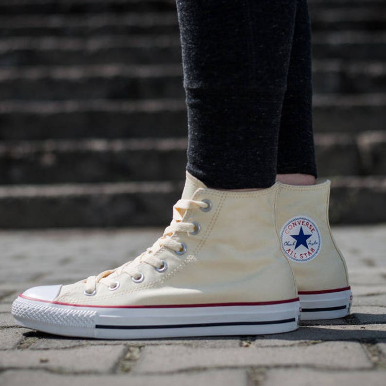 ivory high top converse