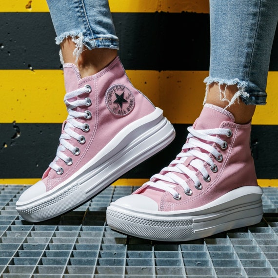 pink converse platforms