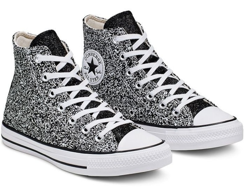 black glitter converse high tops