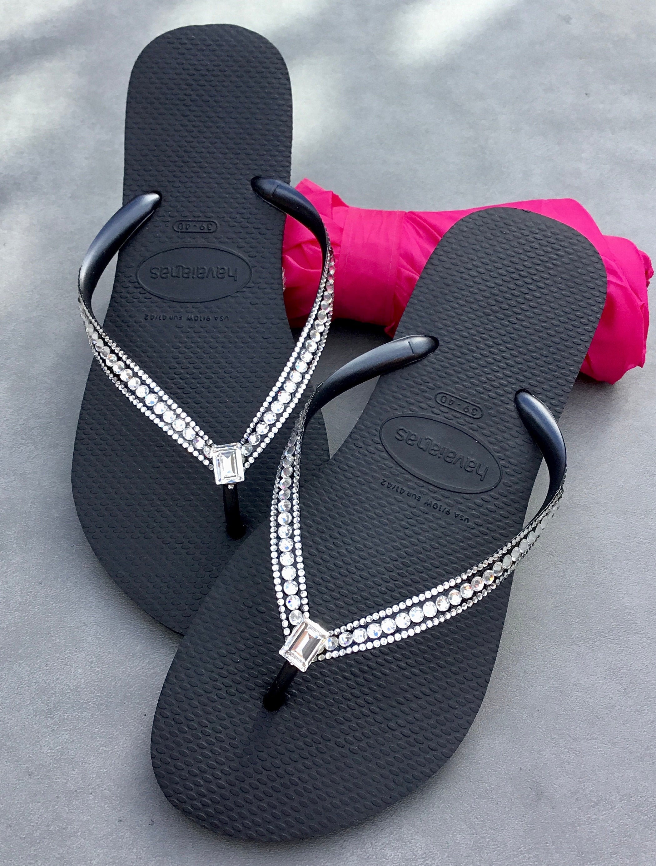 Gorgeous CAMO swarovski crystal flip flops available in all sizes!!! Custom order Schoenen damesschoenen Sandalen Slippers & Teenslippers 