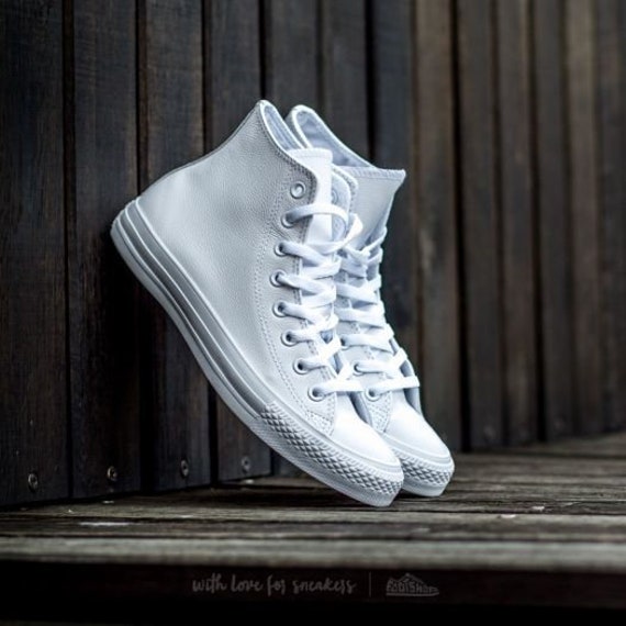 converse white leather mono