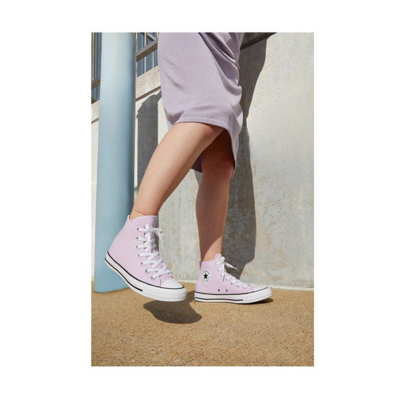 purple grey converse