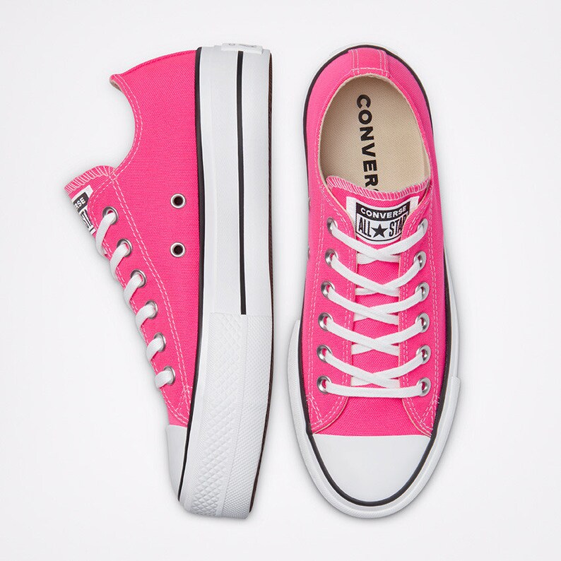 converse platform shoes pink