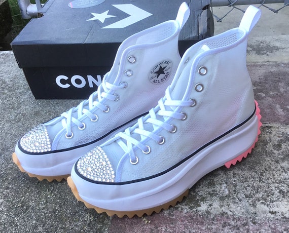 Converse Run Star Hike Pink White Boot Platform Mesh Wedge | Etsy