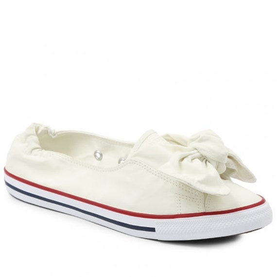 Ivory Converse Bow White Ballet Knot 