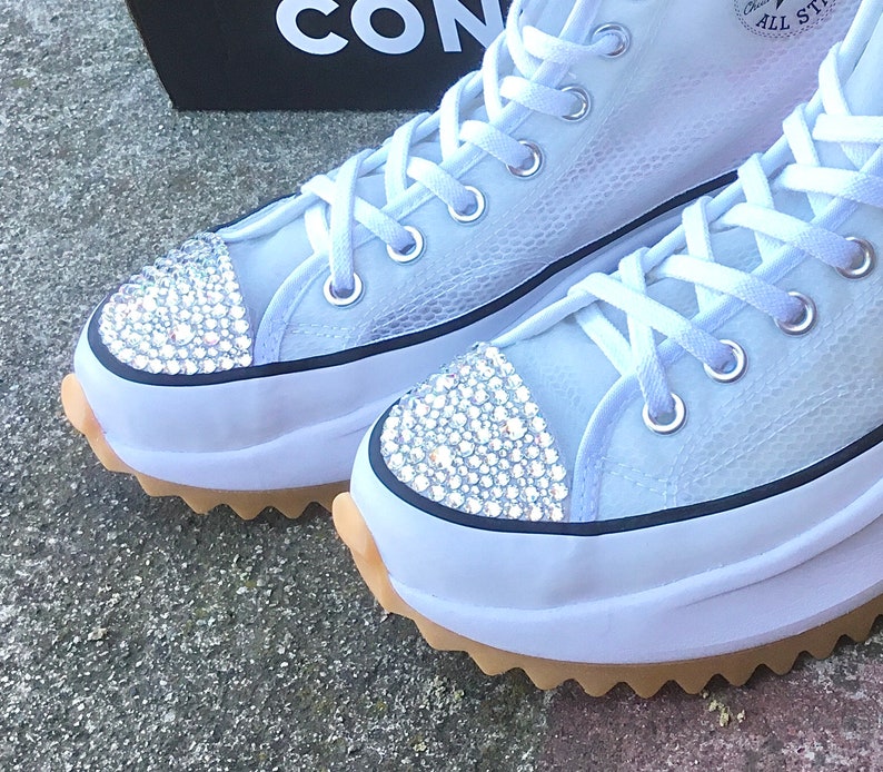 Crystal Converse Run Star Hike Court Green Boot Platform Wedge Etsy