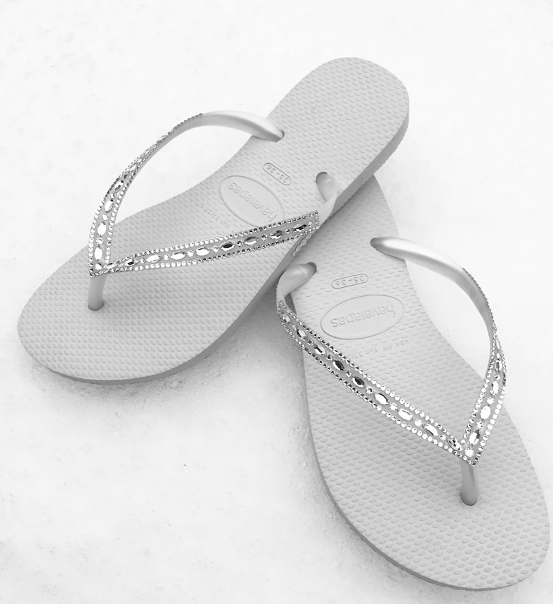 white sparkly havaianas