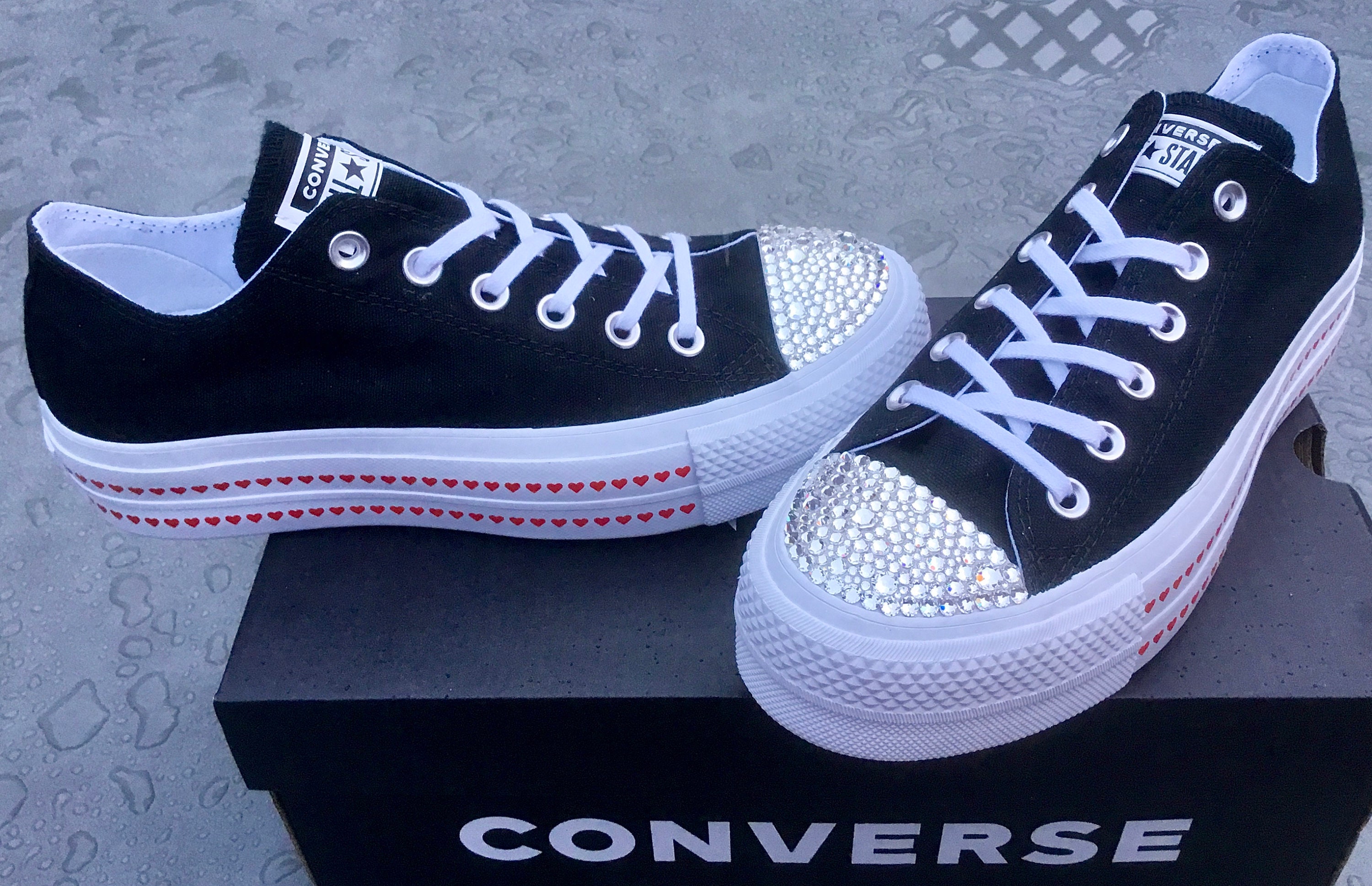 black wedge converse