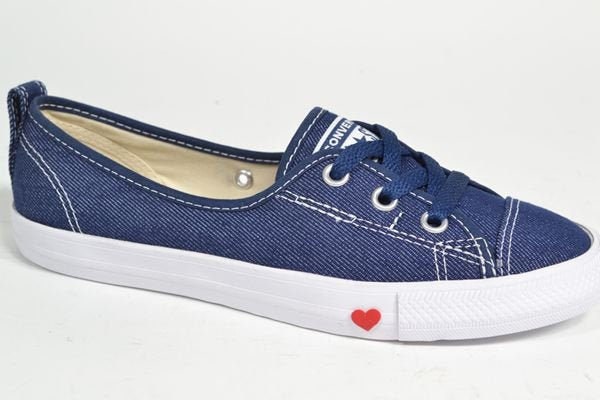 converse with the love heart