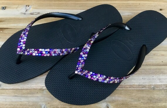 purple flip flops