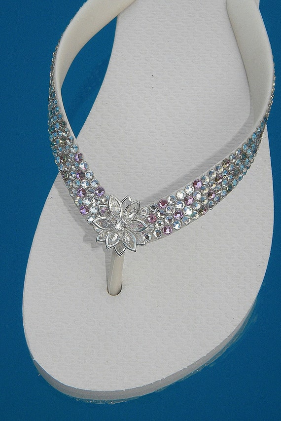 crystal flip flops for wedding