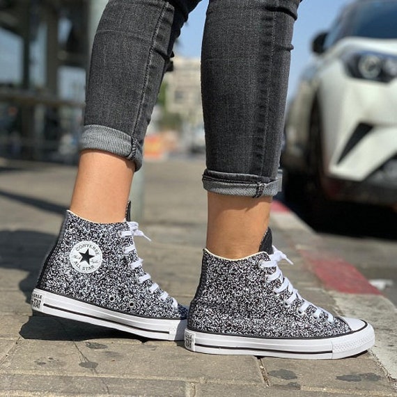 converse dainty sparkle silver