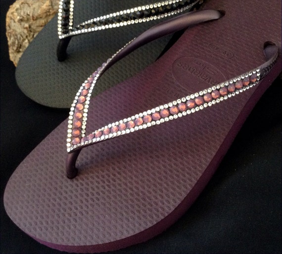 burgundy flip flops