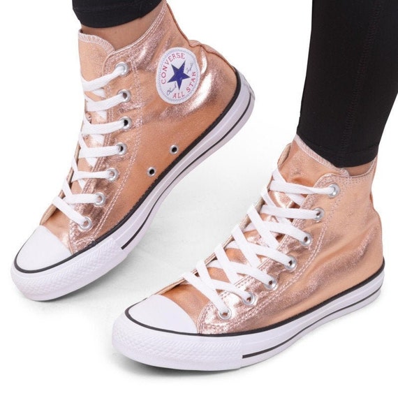 wedding converse rose gold