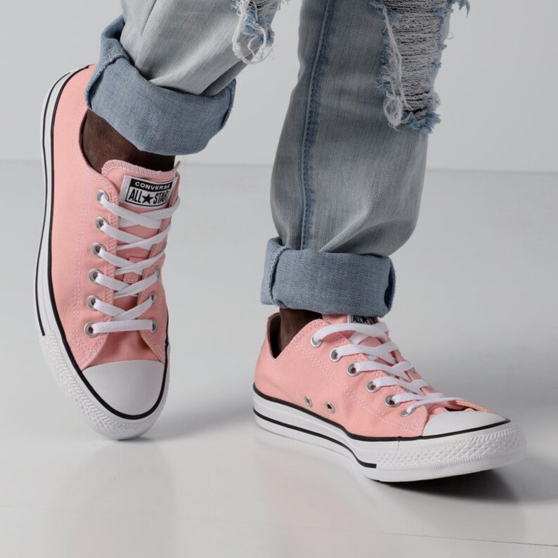 Blush Pink Converse Low Top Daybreak Storm Rose Bride Custom Etsy