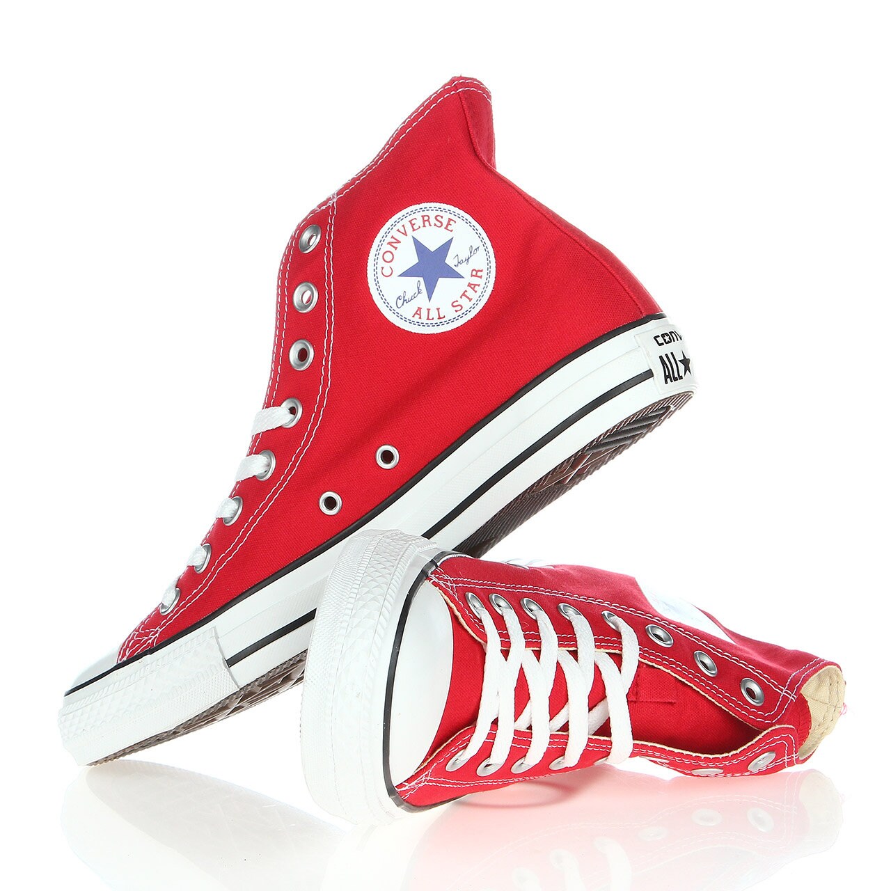 Red Converse High Tops Mens Ladies Bride w/ Swarovski Crystal Rhinestone Bling Chuck Taylor 