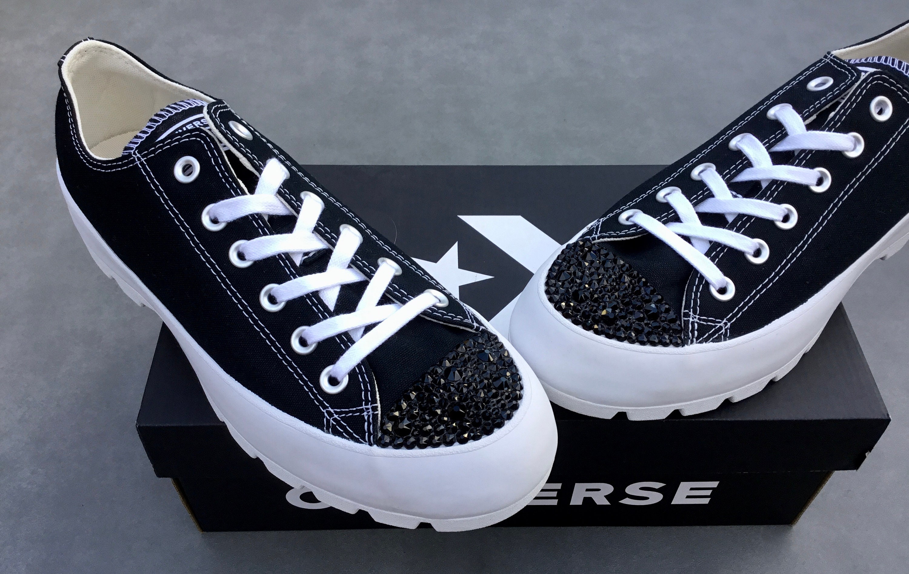 bling wedge converse