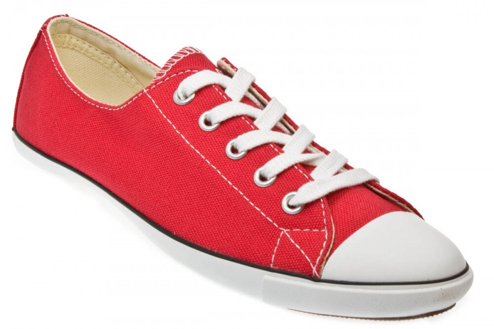 red converse ballet flats