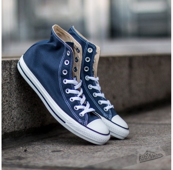 navy converse high top