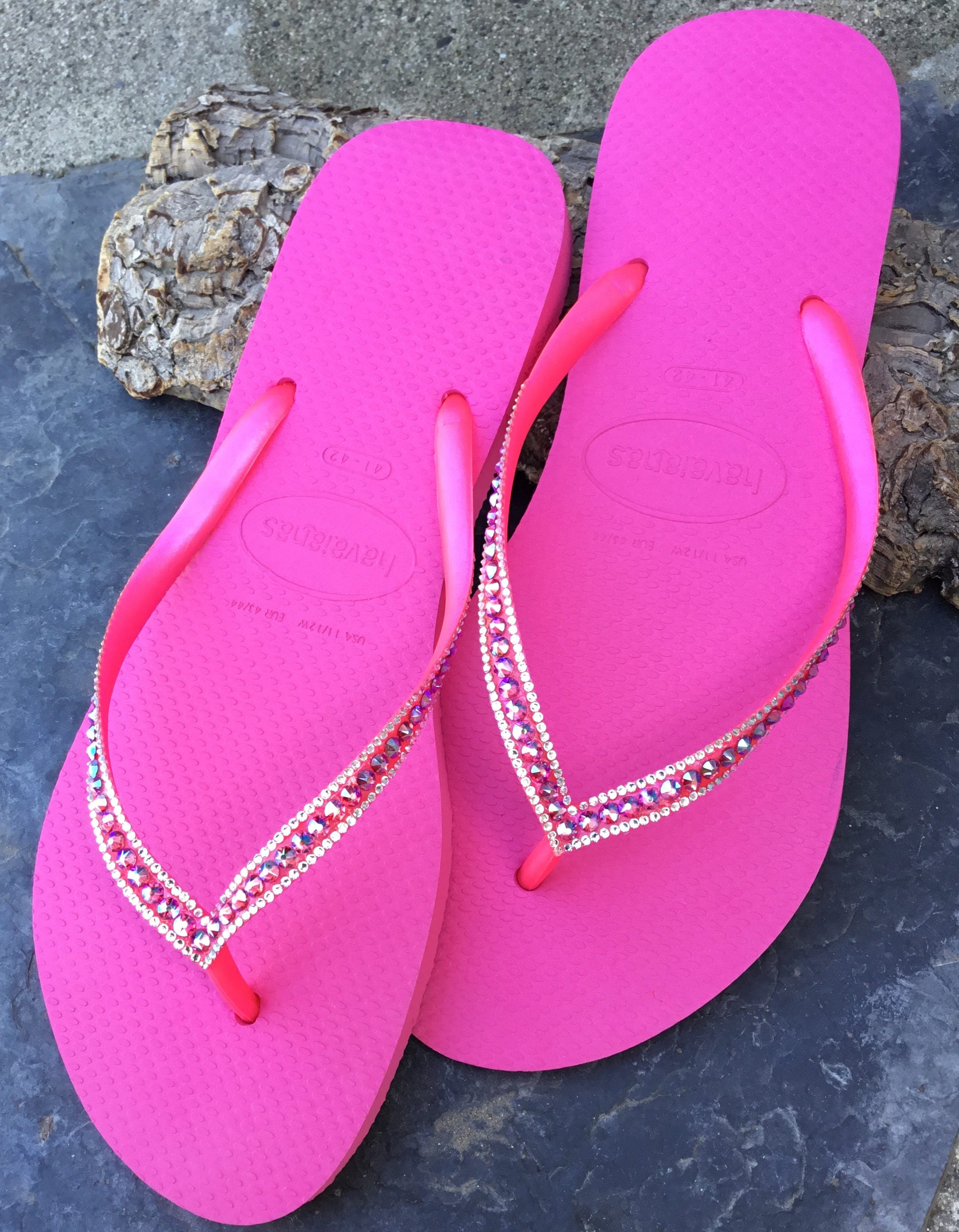 dusky pink flip flops