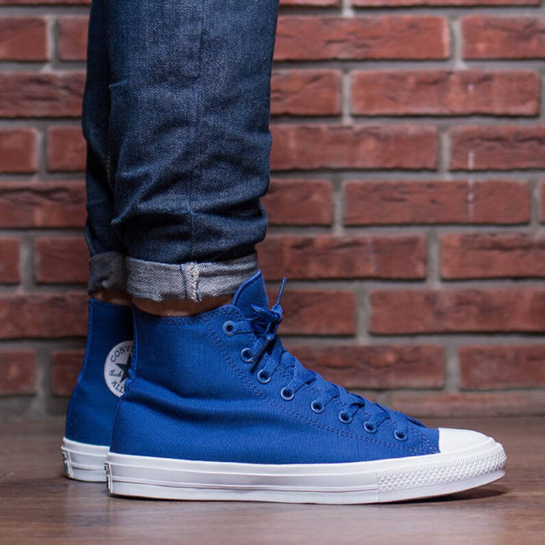 navy blue converse high tops men