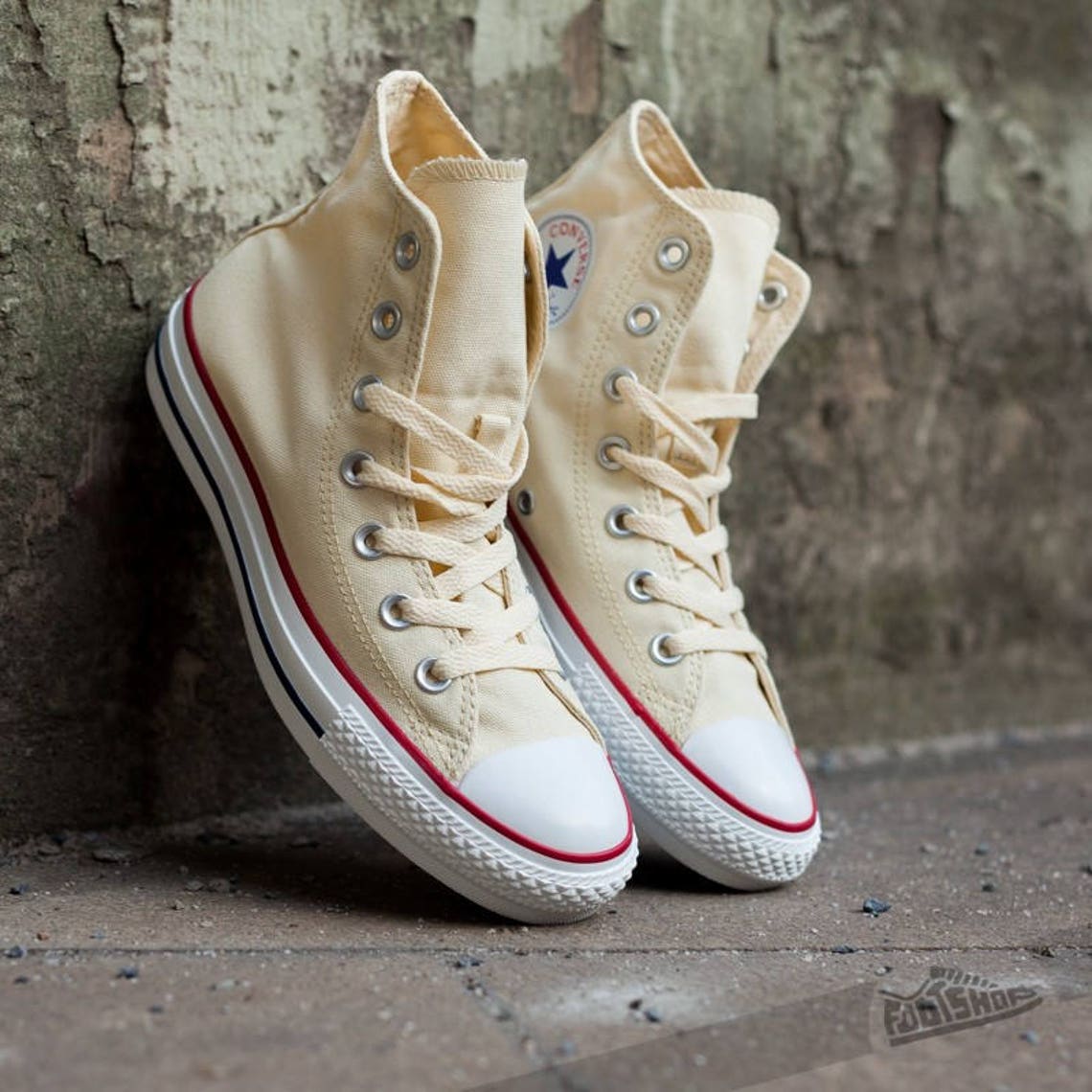 Ivory Cream Converse High Tops Canvas Off White Beige w/ Etsy