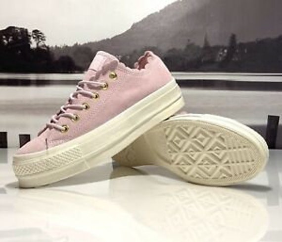 pink converse suede