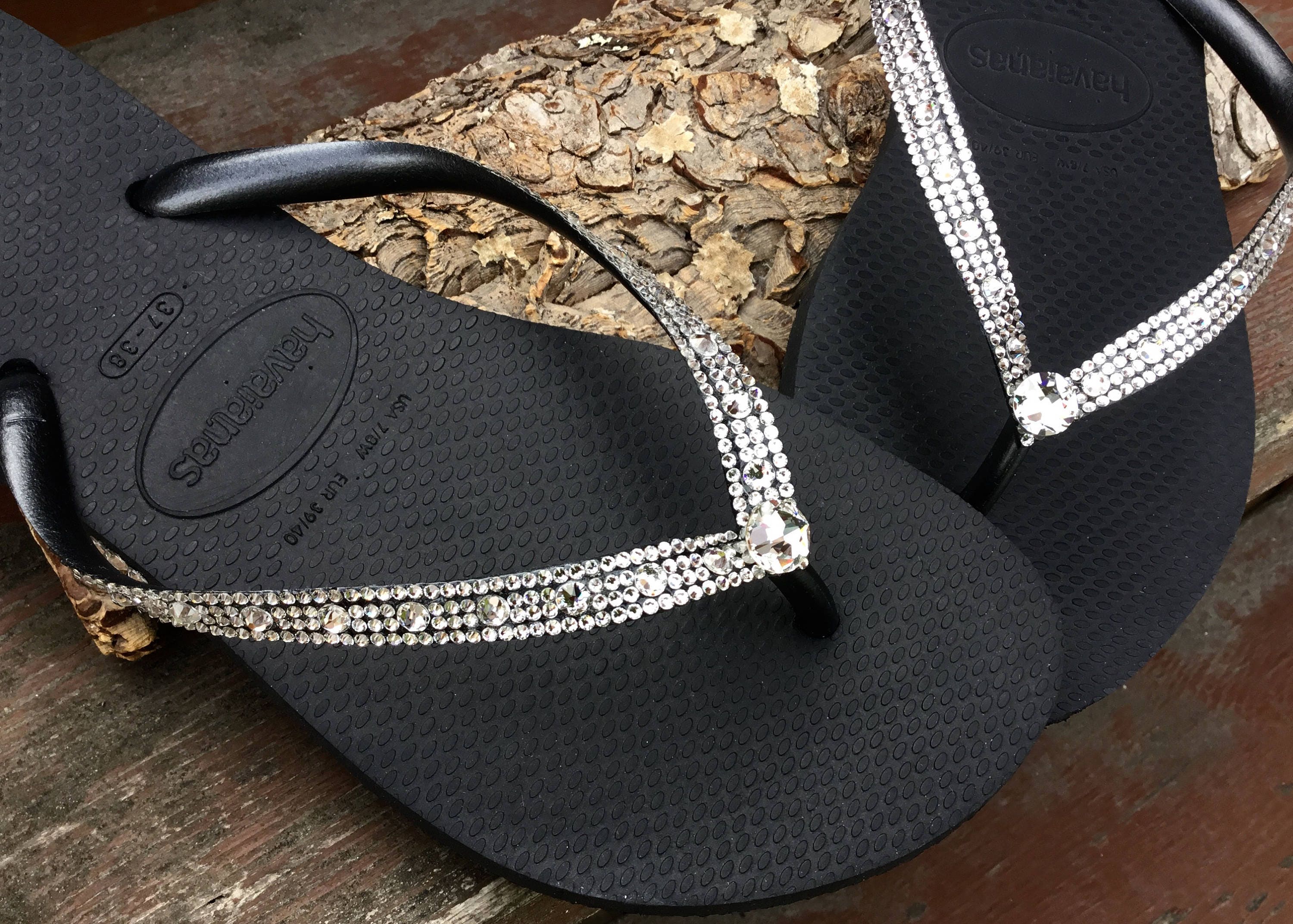 White Wedding Flip Flops Flat Slip On Havaianas Slim Full Moon W