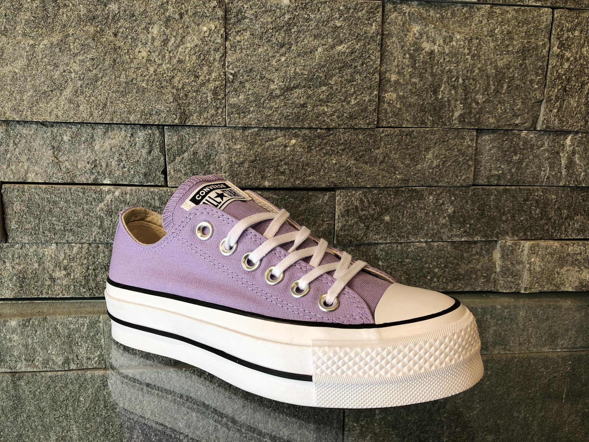 Purple Lilac Converse Platform heels wedge Classic Lift Canvas | Etsy