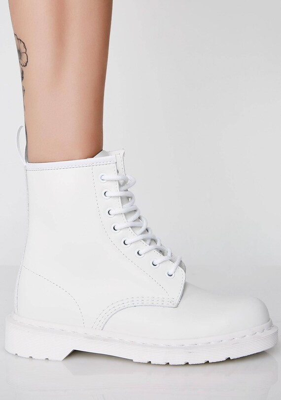 full white doc martens