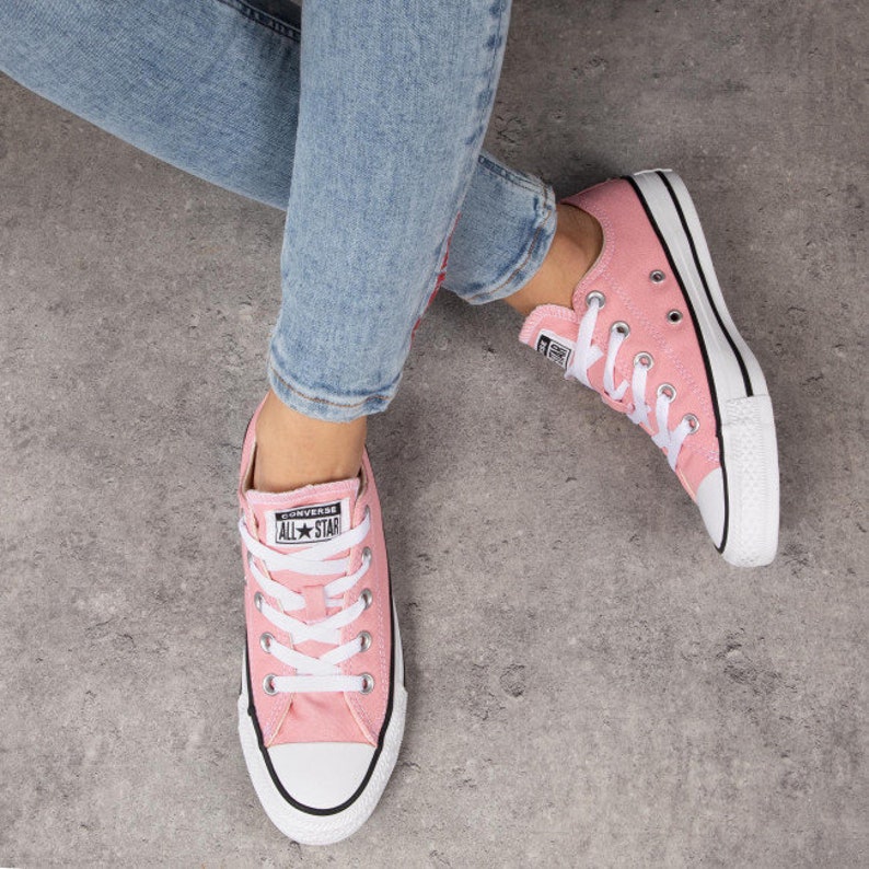 Blush Pink Converse Low Top Daybreak Storm Rose Bride Custom Etsy