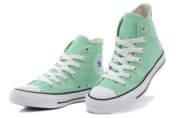 mint green converse platform