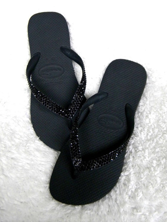 swarovski flip flops