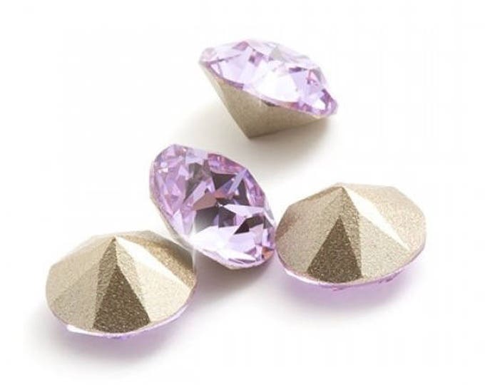 24 pcs Violet Purple 4mm pp31 Swarovski Crystal Chaton 1088 pointed back foiled lavender lilac gemstones jewelry repair diy Rhinestone Beads