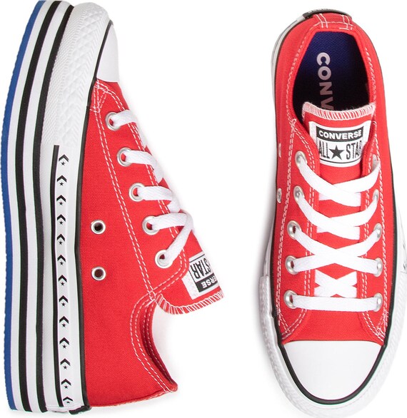 red converse platform