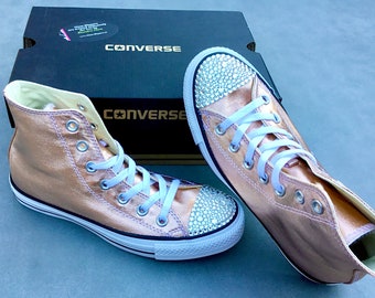 rose gold converse glitter