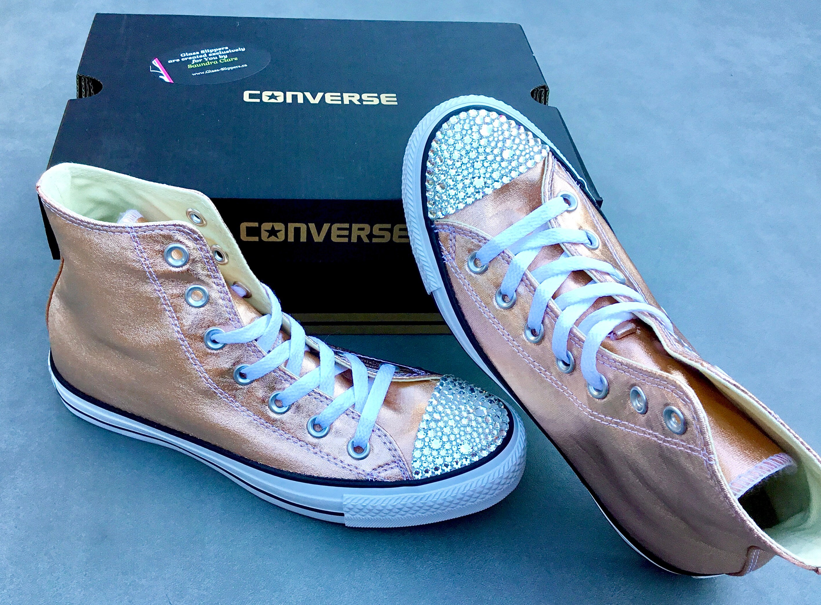 rose gold low top converse