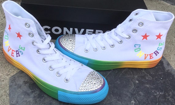 gay pride converse high tops