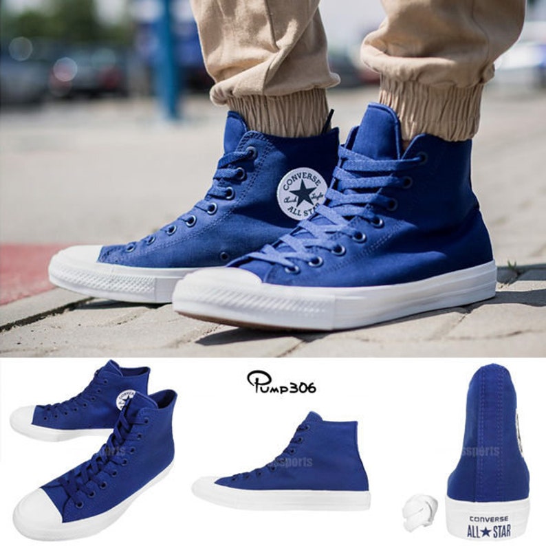 blue converse high tops mens