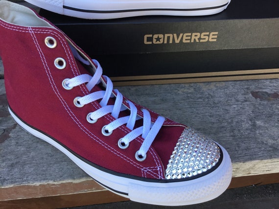 burgundy converse sneakers