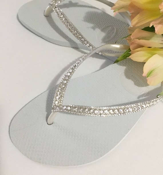 slim white havaianas flip flops