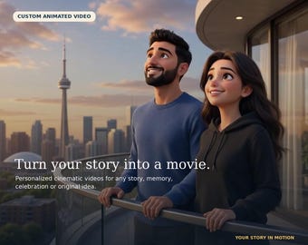 Custom Animated Story Video, Personalized Cinematic Film (Digital Delivery)