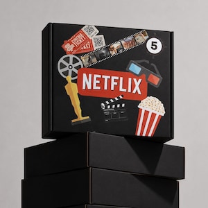 Movie Night Box - Plantilla de stickers editable para parejas