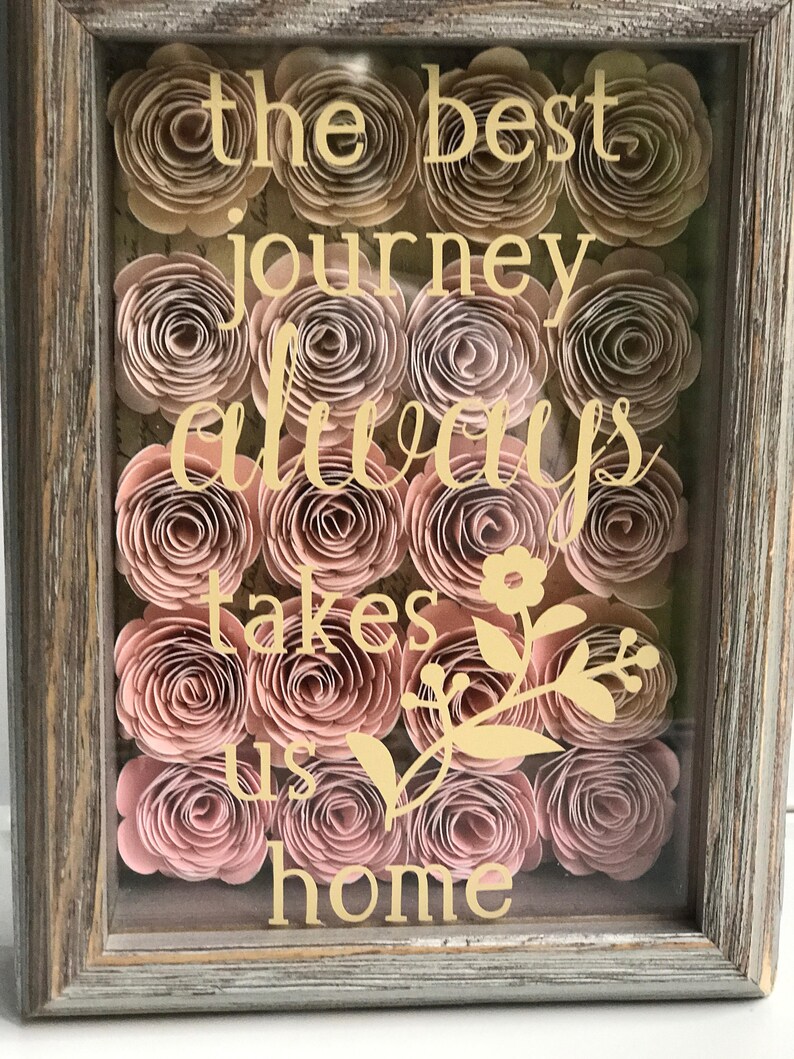 Rustic floral shadowbox farmhouse decor country floral Etsy