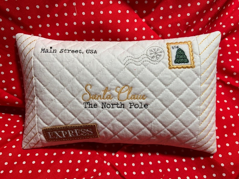 Small Pillow Pillow Shelf Decor Santa Winter Holiday Fast Shipping Gift 20 Under Shelf Sitter Embroidery Christmas Decor North Pole