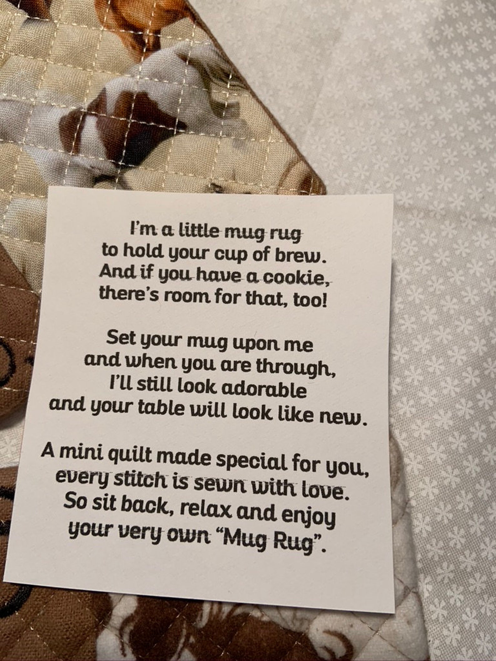 Cookies and Milk Mug Rug Mug Rug Coffee Mug Rug Coaster Etsy