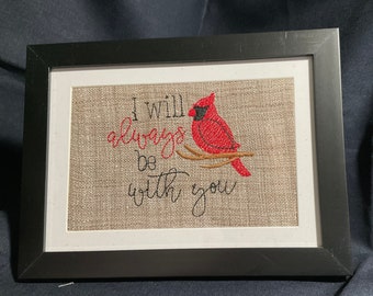 Bereavement, Memorial Cardinal, In Memory Of, Cardinal, Memorial Verse, Missing You, Spiritual Ornament, I am Always with you, Cardinal